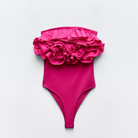 STRAPPY VOLUMINOUS BODYSUIT - Picture 5 of 7